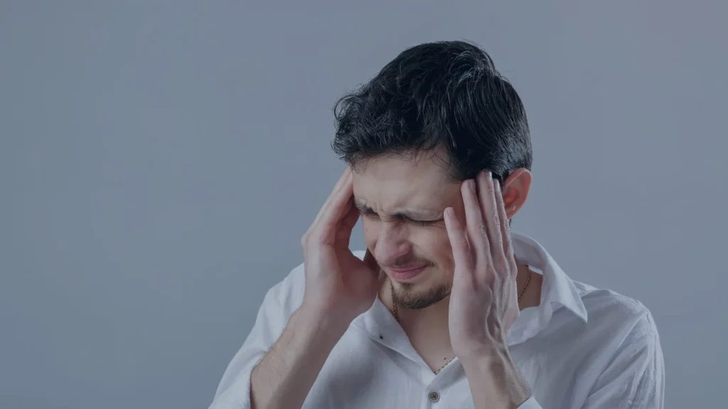 a person with headache