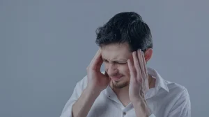 a person with headache